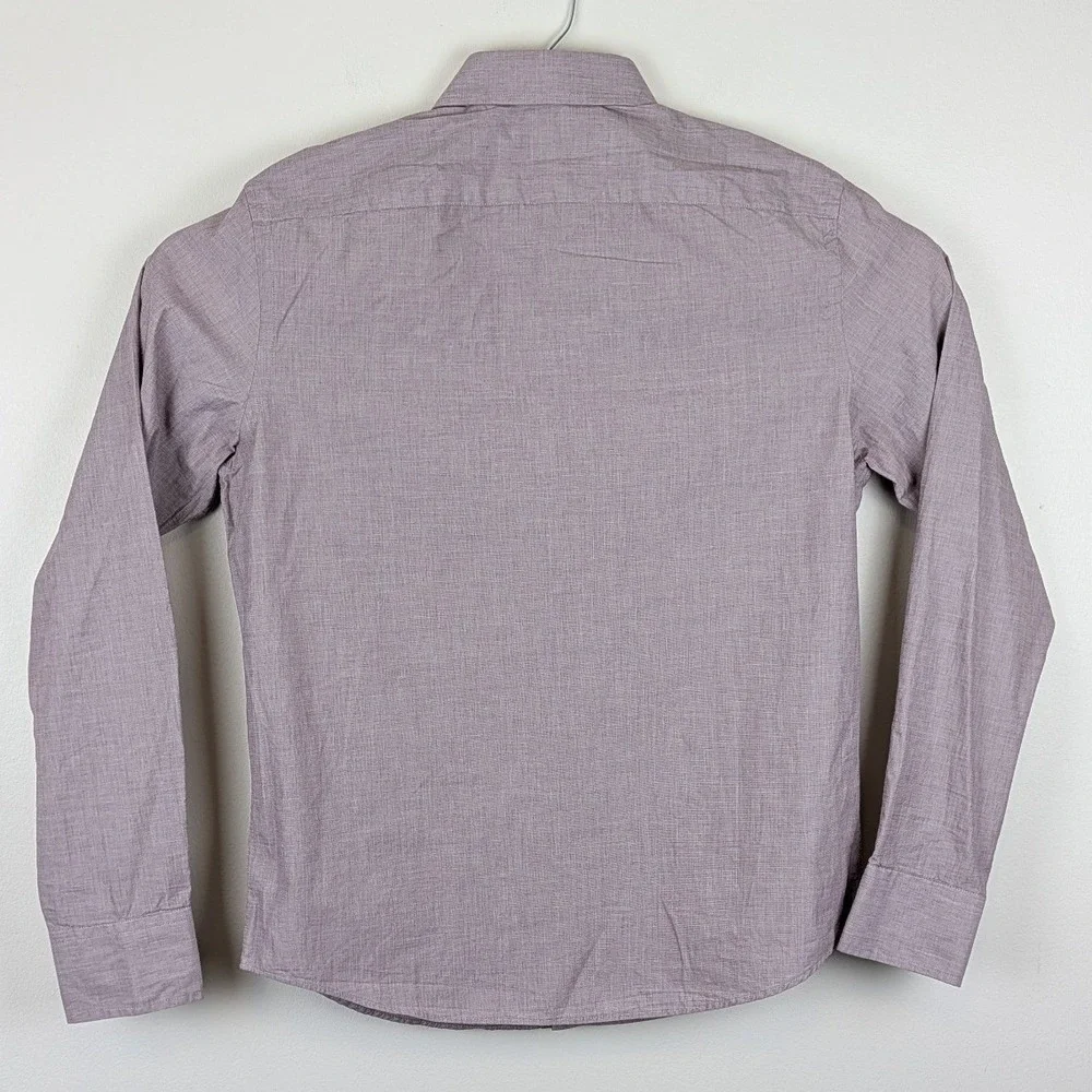 UNTUCKit Alvaro Mens Slim Fit Button Down Shirt Mauve Purple Cotton Medium 41049